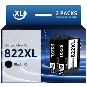 822XL BK Color Ink for Epson WorkForce WF-4834 WF-4820 WF-4830 WF-3823 WF-4833