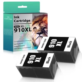 2pk Black 910XL Ink Cartridge for HP 910 XL OfficeJet 8020 8022 8025 8028 8035 