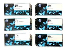 Genuine Ink HP DesignJet T1600 T1700 T2600 DR / No 730 300ml P2V73A -P2V68A