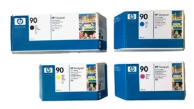 Genuine Inks HP DesignJet 4000 4020 4500 4520 HP / No. 90 INK Cartridges NEW