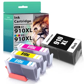 4PCS 910XL Ink Cartridge for HP 910 OfficeJet Pro 8010 8020 8021 8022 8028 8035