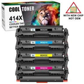 With Chip Toner for HP 414A W2020A Color Laserjet Pro MFP M479fdw M479fdn LOT