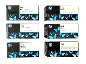 Genuine HP DesignJet Z2600 Z5600 Ink / No 745 300ml Each F9K06A - F9K01A INK