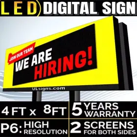 4X8ULSP62SD COM Ulsigns Double Led Digital Billboard Display