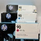 Genuine HP 90 Color Set 4000/4500 Exp 2019 Open Box But New/Unused
