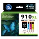 910XL Ink Cartridges for HP OfficeJet Pro 8020 8028 8025 8022 8010 Printer-4Pack