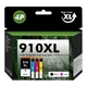 4 PACK 910XL Ink Combo W/Chip for HP OfficeJet Pro 8010 8020 8022 8025 8028 8030