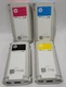 Four Empty HP 730 Ink Cartridges Set Black Cyan Yellow Magenta EMPTY Free ship