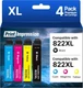 822XL Ink Cartridges 5-Pack Compatible for Epson WF-3820 WF-4820 WF-4830 Printer