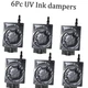 ACHI 6pcs UV Ink Dampers Ink Bag for EPSON R1390 L800 DX5 A3 A4 UV Printer Black