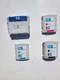 4Pk Genuine OEM HP 82 Color Combo Set B Y M C for DJ 500 500PS Open Box Open Bag