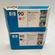 (Lot of 2) Genuine HP 90 Ink Lot, C5058A & C5063A - Exp. 12/2014 & 02/2009 - New