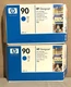 2 Genuine HP 90 Ink Cartridges Cyan C5061A Exp 2012 (60 Day Warranty)