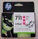 3-pack 2025 Genuine HP 711 MAGENTA CZ135A DesignJet 29ml Ink Cartridges **SEALED