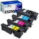 LxTek 4 Pack Toner Cartridges Compatible with Dell E525W Printer