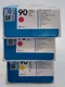 LOT OF 3 HP INK CARTRIDGE 90 X2 MAGENTA C5063A X1 YELLOW C5065A - Expired