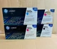 4 Genuine HP 501A 502A LJ3600 Cyan, Mag. & Black Toners Q6470A, Q6471A, Q6473A