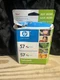 HP57 Tri Color Twin Pack Ink Cartridges Sealed open box Expired 08/2008