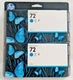 Genuine HP 72 Cyan Lot of 2 &ndash; Expired 04/2016 &ndash; 130ml - Sealed Box