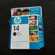 New Genuine HP 14 Black Ink Cartridge, Open Box, Sealed Catridge New!!
