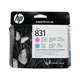 HP 831 Lt.Magenta/Lt Cyan Printhead HP 110 310 330 360 370 560 570 Exp 02/2026