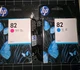 2pk GENUINE HP 82 28ml DesignJet Ink Cartridge Color CH566A CH567A DATE:EXPIRE