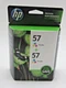 HP Inkjet Print Cartridge 57 Tri-Color 2 Pack Combo C9320FN OEM New Sealed 2013