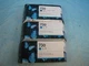 BUNDLE OF 3 HP 730 INK CARTRIDGES - 2x CYAN, 1x BLACK - NEW - EXPIRED 