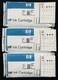 Lot Of 3- HP 70 ( C9452A - C9457A - C9453A ) Cyan / Green / Magenta - No Box