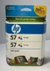 Genuine HP 57 Twin Pack Tri Color Inkjet Cartridges C6657AN Expiated 04/2008