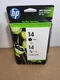 HP COMBO -PACK OF INK 14 BLACK 14 TRI-COLOR , HP C9337FN OPTION 140 ONLY 2 CART.