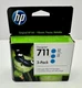 New HP 711 DesignJet 3-pack Cyan Ink Cartridges For HP T120 / T520 CZ134A