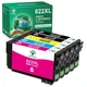 5PK 822XL T882XL Ink Cartridge For Epson WorkForce Pro WF-3820 WF-4834 WF-4833