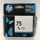 HP 75 Tri-Color Ink Cartridge CB337WN Original New  DeskJet Expire Dec 2018