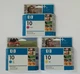 Lot Of 3 - HP10 (All 3 Colors) Yellow, Magenta & Cyan Ink Cartridges - expired