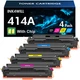 With Chip 4x W2020A Toner Cartridge For HP 414A Laserjet Pro MFP M454dw M479fdw