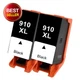 2pk Black 910XL Ink Cartridge for HP 910 XL OfficeJet 8020 8022 8025 8028 8035