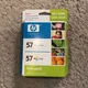 Genuine HP 57 Tri-Color Ink Cartridges Twin Pack New  June 2008 Printer