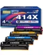 4-Pack 414X Toner With Chip for HP M479fdw M479fdn M454dw M454dn W2020X W2020A
