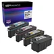 4pk Toner for Dell E525 E525w 593-BBJX Compatible Black & Color Set H3M8P BBJU