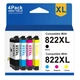 4Pack T822XL 822XL Ink Cartridge For Epson WorkForce Pro WF-3820 WF-4820 WF-4833