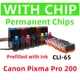 Refillable CIS CISS ink system Canon Pixma Pro 200 200S Printer cli-65 cartridge