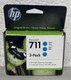 New Genuine HP 711 CZ134A Cyan 3 Pack DesignJet Ink Cartridges - Dated 03/2025