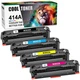 4 Pack Compatible for HP 414A W2020A Toner MFP M479fdw M454dw M454dn No Chip