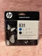 Genuine HP 831 Cyan & Black Printhead CZ677A Date: December 2023