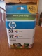 Genuine HP 57 Tri-Color Ink Cartridges Twin Pack