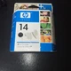 New Genuine HP 14 Black Ink Cartridge. Sealed HP oem black 14 Cartridge 11/2007