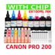 8X100ML Premium refill ink kit 4 Canon Pro 200 Pro 200S Printer CLI-65 cartridge