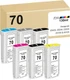 70 Ink Cartridge 6 Pack 130ml Compatible for HP C9448A C9449A C9450A C9452A 
