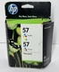 HP 57 TRI-Color Ink Cartridge Genuine Original OEM Twin-Pack Exp 8/2012 Sealed